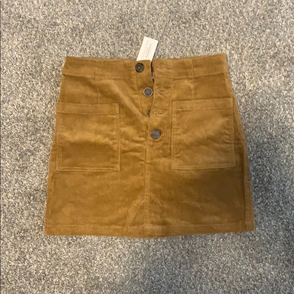 Tan corduroy skirt